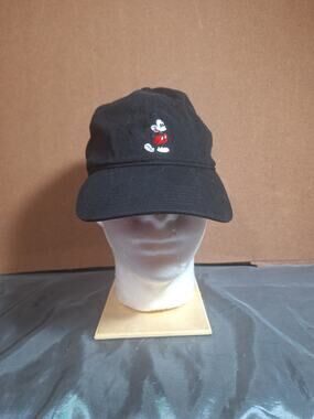 Disney Mickey Mouse Black Baseball Cap Hat Adjustable One Size 2022 Classic